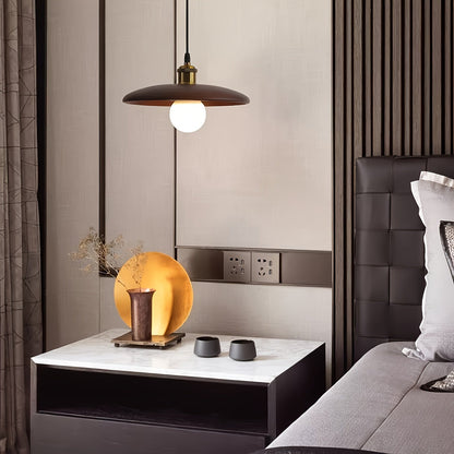 Modern Nordic Solid Wood Pendant Light | Scandinavian Ceiling Lamp In Walnut and Natural Wood