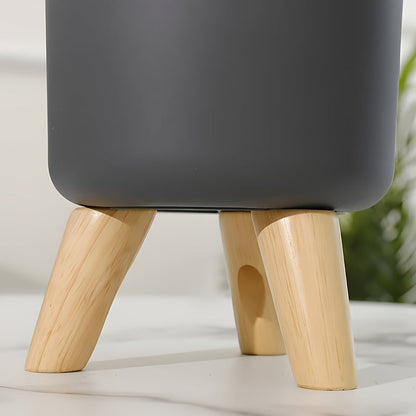 Modern Round Planter With Wooden Legs | Indoor and Outdoor Plant Pot In Three Round Pot Sizes