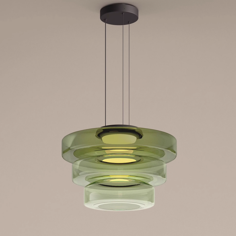Glass Pendant Lamp | Bauhaus Style Hanging Light For Dining Rooms and Kitchen Island Counters