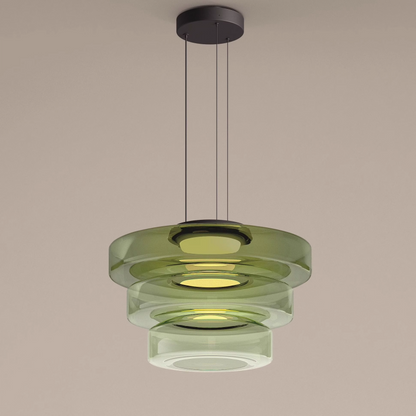 Glass Pendant Lamp | Bauhaus Style Hanging Light For Dining Rooms and Kitchen Island Counters
