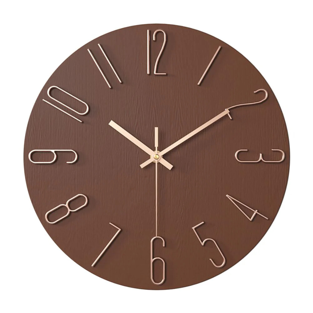 Noble Modern Wall Clock | Minimalist Gold Design For Living Rooms, Hallways and Sideboards