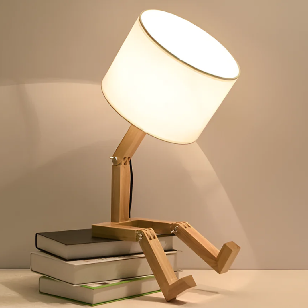Bendra Table Lamp | Flexible Wooden Design Light For Desks, Bedsides and Warm Timber Sideboards