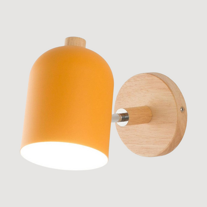 Palenor Wall Lamp | Scandinavian Wooden Minimalist Design In Four Soft Painted Colour Options