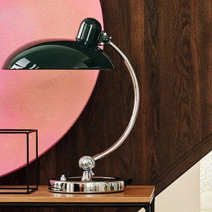 Fjordarc Table Lamp | Bauhaus Inspired Curved Metal Arc Lamp For Desks and Bedside Side Tables