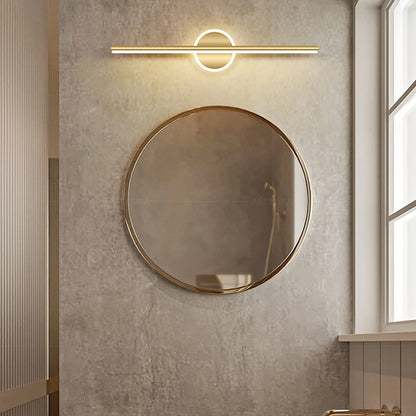 Luxe LED Mirror Wall Light | Minimalist Linear Wall Lamp In A Black or Gold Aluminium Finish