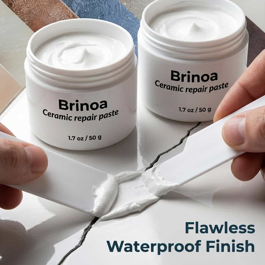 Ceramic Tile Repair Paste | Water Resistant Chip and Crack Filler For Floors, Showers and Splashbacks