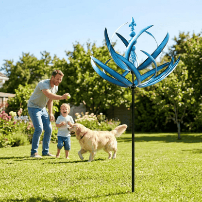 Decorative Garden Wind Spinner | Weather Resistant Kinetic Metal Yard Decor For Lawns and Patios