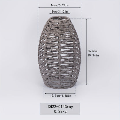 Modern Handwoven Rope Pendant Shade | Natural Woven Tapered Shade In Four Natural Rope Colours