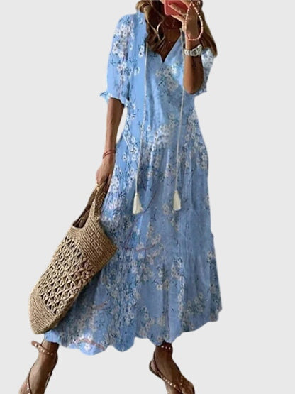 Amalia Boho Printed Maxi Dress