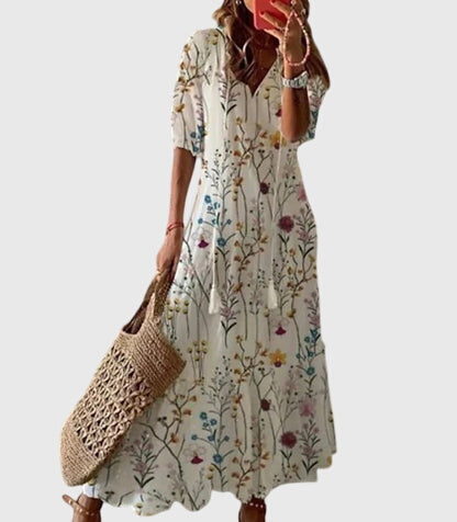 Amalia Boho Printed Maxi Dress