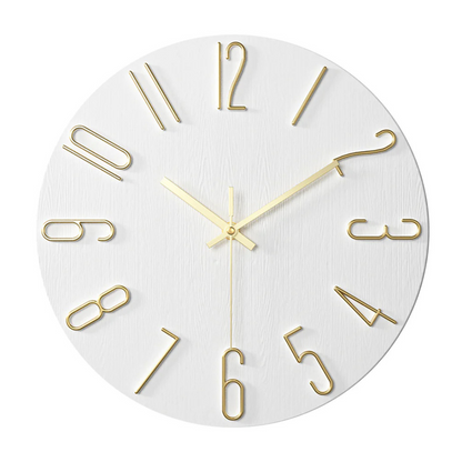 Noble Modern Wall Clock | Minimalist Gold Design For Living Rooms, Hallways and Sideboards