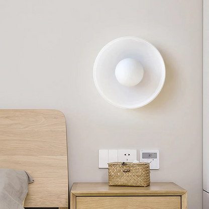 Modern LED Ceiling Light | Stylish Round Glass Flush Mount In Six Soft Glass Shade Colours
