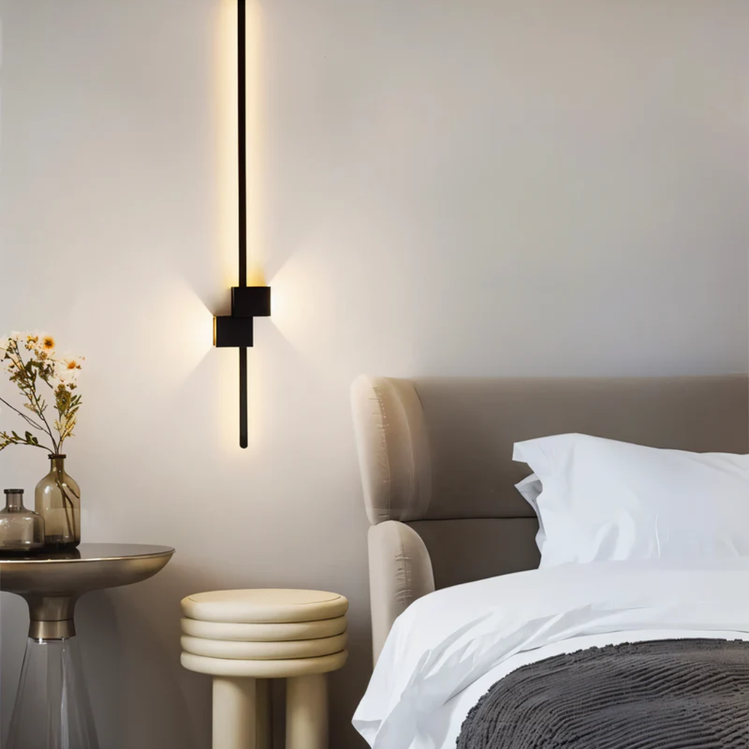 LED Wall Light | Modern Minimalist Indoor Bar Lamp In White, Black or Brushed Gold Finishes