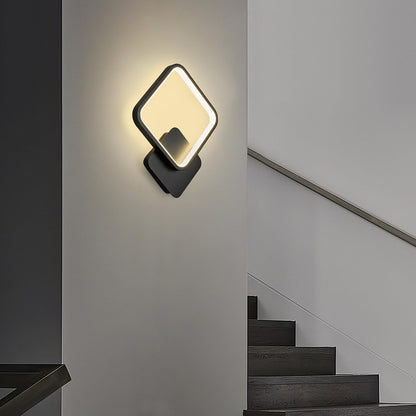 Modern Square LED Wall Lamp | Minimalist Geometric Wall Fixture In A Black or White Finish