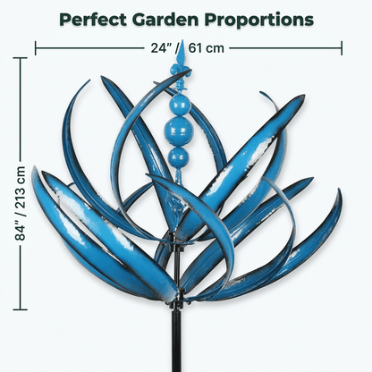 Decorative Garden Wind Spinner | Weather Resistant Kinetic Metal Yard Decor For Lawns and Patios