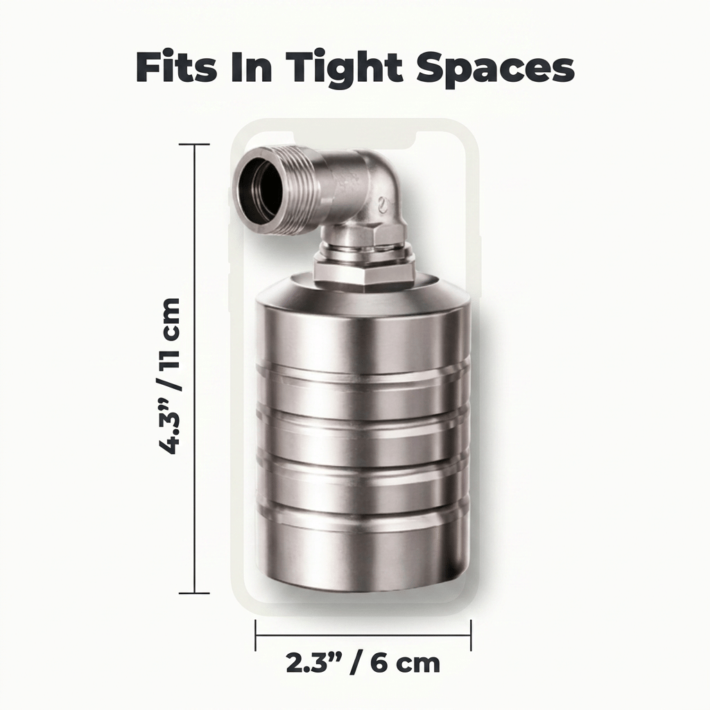 Floatwell Automatic Water Level Valve | Adjustable Float Shut Off For Troughs, Ponds and Tanks