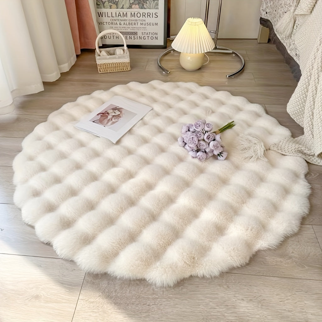 Cloud Comfort Round Bubble Rug | Soft Fluffy Circle Carpet For Bedrooms and Kids Nurseries