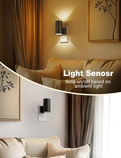 Duskra LED Night Light | Smart Dimmable Plug In Night Lamp With A Dusk To Dawn Light Sensor