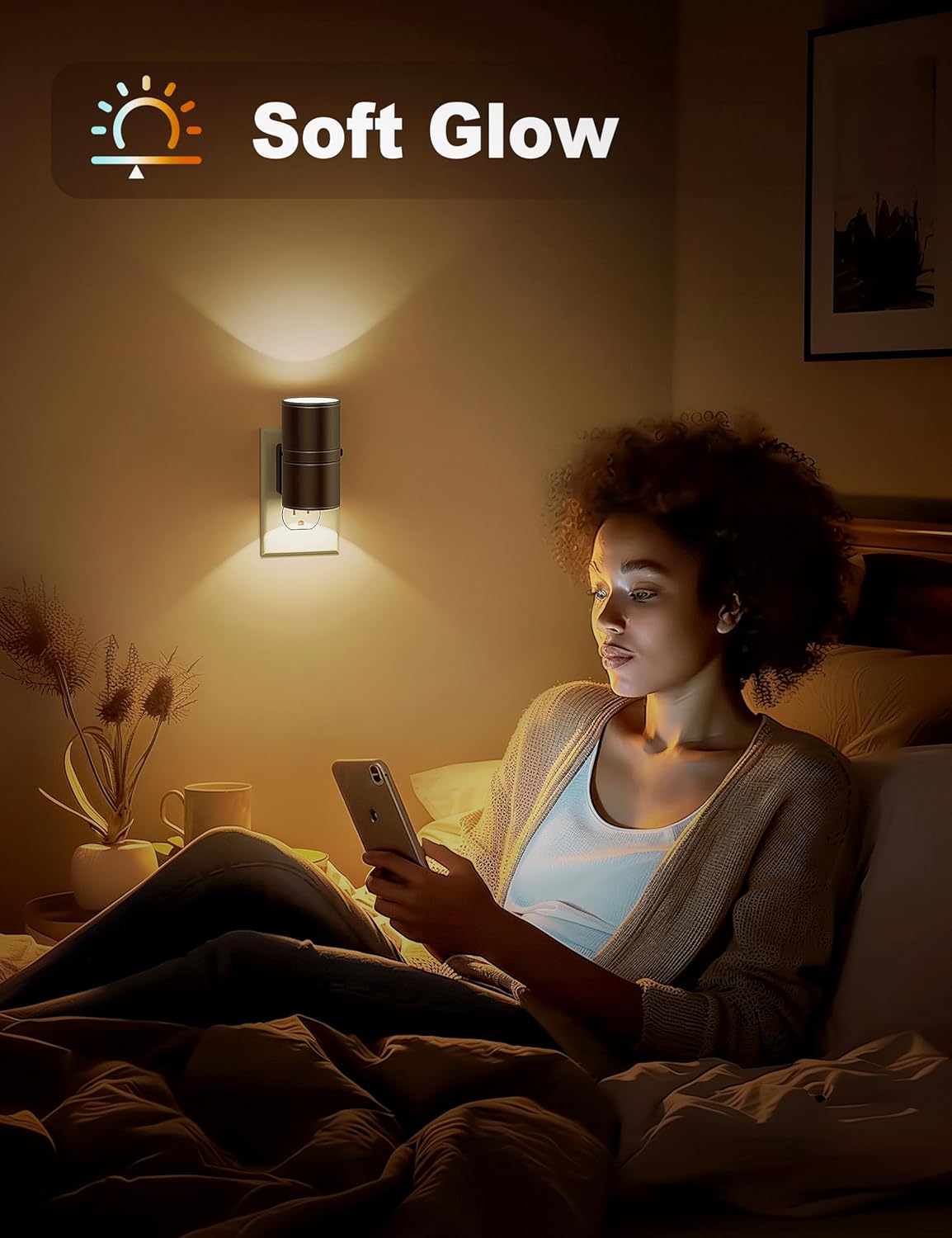 Duskra LED Night Light | Smart Dimmable Plug In Night Lamp With A Dusk To Dawn Light Sensor