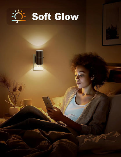 Duskra LED Night Light | Smart Dimmable Plug In Night Lamp With A Dusk To Dawn Light Sensor