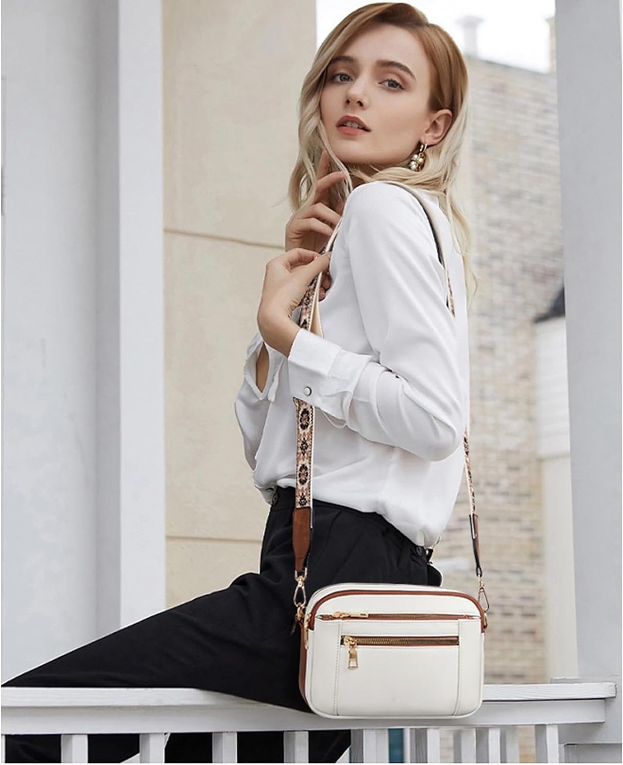 Camilla Structured Leather-Look Shoulder Bag