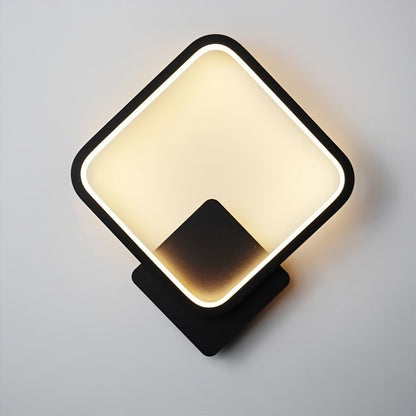 Modern Square LED Wall Lamp | Minimalist Geometric Wall Fixture In A Black or White Finish
