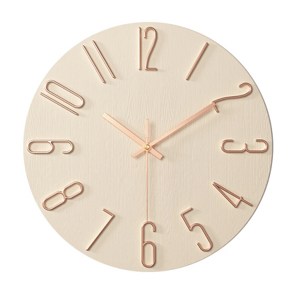 Noble Modern Wall Clock | Minimalist Gold Design For Living Rooms, Hallways and Sideboards