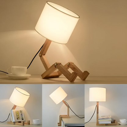 Bendra Table Lamp | Flexible Wooden Design Light For Desks, Bedsides and Warm Timber Sideboards