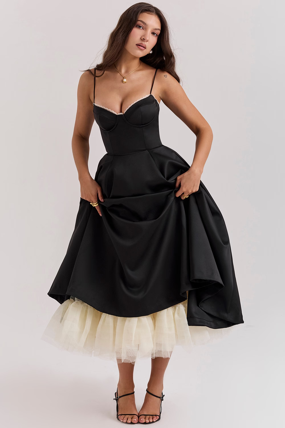 Royale Sculpted Midi Evening Dress
