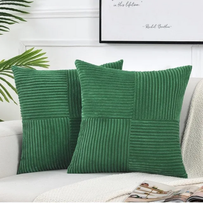 Corduroy Cushion Covers | Luxury Striped Throw Pillow Covers For Sofas, Beds and Armchairs