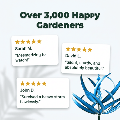 Decorative Garden Wind Spinner | Weather Resistant Kinetic Metal Yard Decor For Lawns and Patios