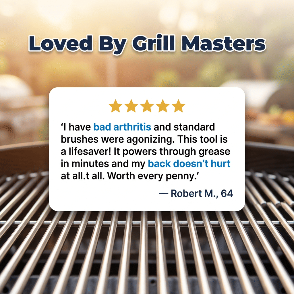 CharLift Grill Cleaning Brush | Bristle Free Heavy Duty BBQ Scraper For Steel and Cast Iron