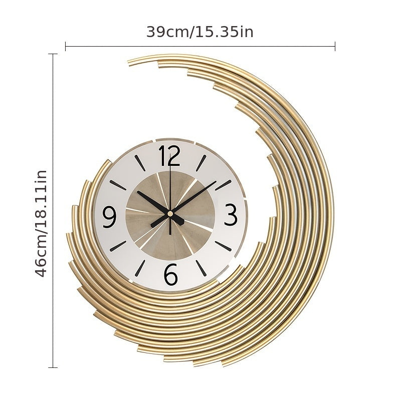 Modern 3D Metal Wall Clock | Silent Quartz Movement Decorative Clock For Large Feature Walls