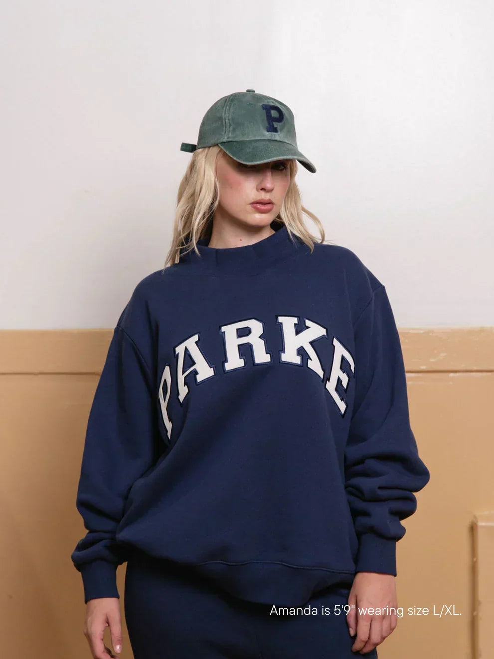 Varsity Mockneck Sweatshirt Navy