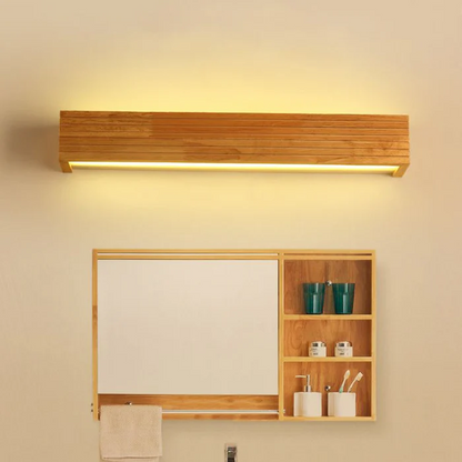 Modern Wooden LED Wall Lamp | Minimalist Bedroom and Living Room Bar Light In Two Bar Sizes