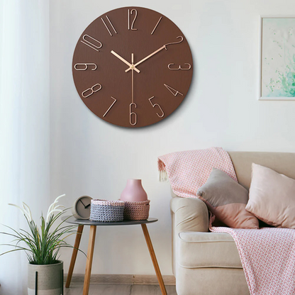 Noble Modern Wall Clock | Minimalist Gold Design For Living Rooms, Hallways and Sideboards