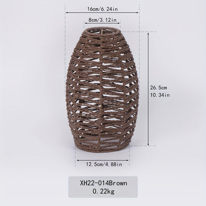 Modern Handwoven Rope Pendant Shade | Natural Woven Tapered Shade In Four Natural Rope Colours