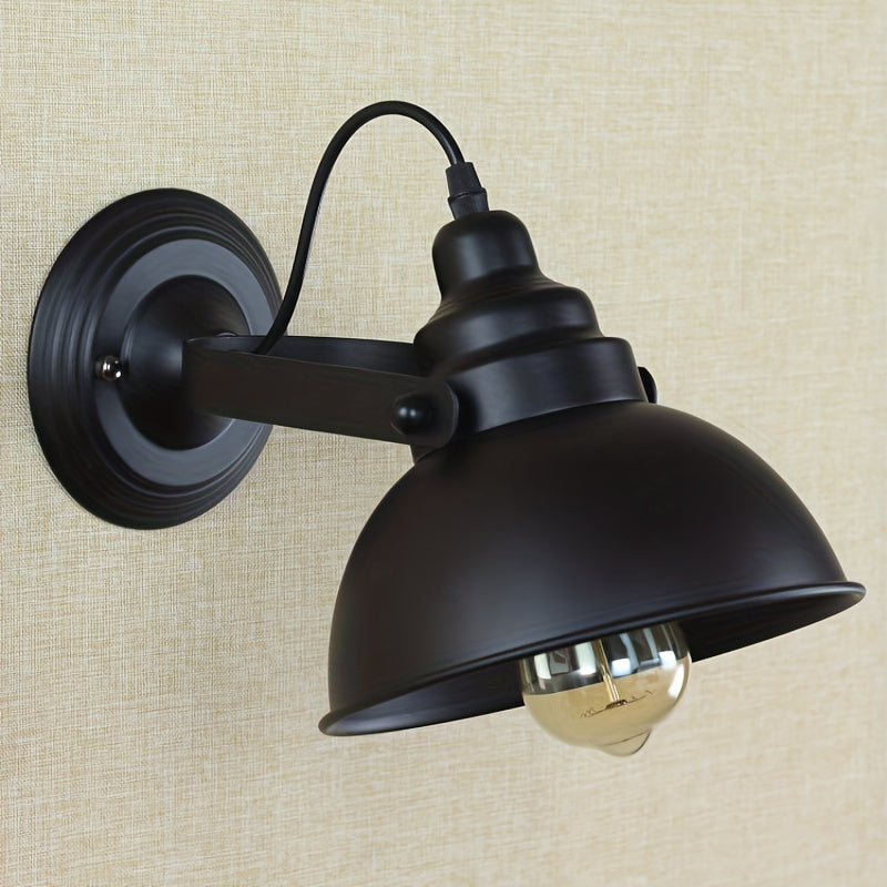 Industrial Vintage Wall Light | Retro Metal Sconce Lamp With An Adjustable Metal Swing Out Arm