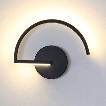 Curves Line LED Wall Light | Modern Minimalist Arc Design In Three Shapes and Two Finishes