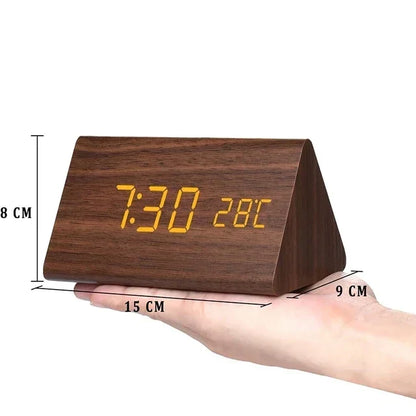 LED Smart Alarm Clock | Modern Wooden Design With Voice Control and A Digital LED Time Display