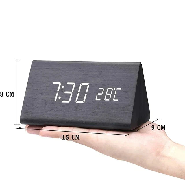 LED Smart Alarm Clock | Modern Wooden Design With Voice Control and A Digital LED Time Display