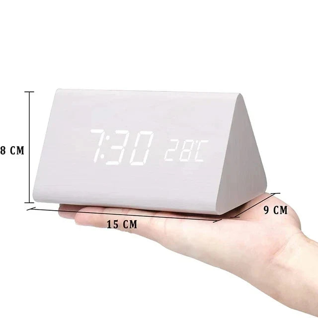 LED Smart Alarm Clock | Modern Wooden Design With Voice Control and A Digital LED Time Display