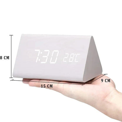 LED Smart Alarm Clock | Modern Wooden Design With Voice Control and A Digital LED Time Display