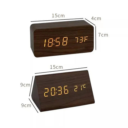 LED Smart Alarm Clock | Modern Wooden Design With Voice Control and A Digital LED Time Display