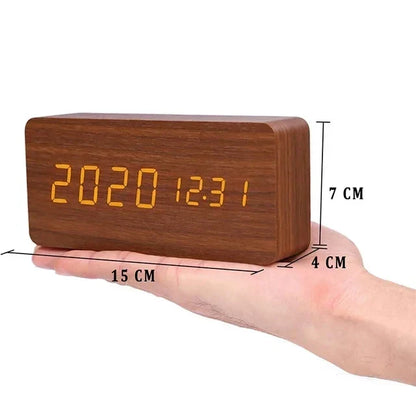 LED Smart Alarm Clock | Modern Wooden Design With Voice Control and A Digital LED Time Display