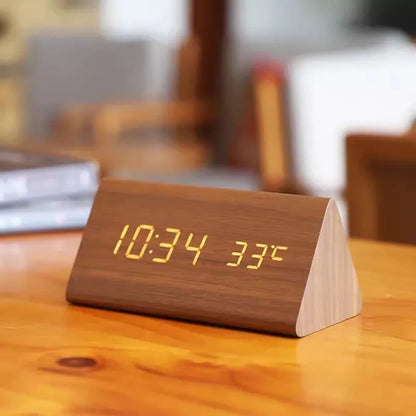 LED Smart Alarm Clock | Modern Wooden Design With Voice Control and A Digital LED Time Display