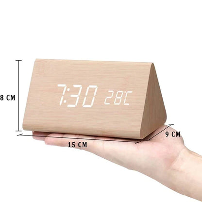 LED Smart Alarm Clock | Modern Wooden Design With Voice Control and A Digital LED Time Display