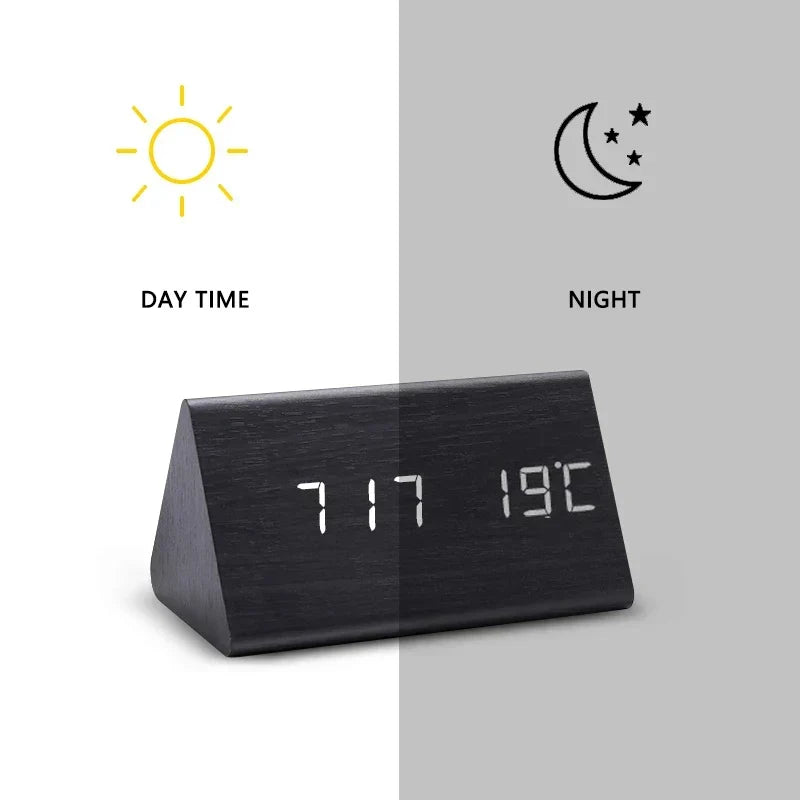 LED Smart Alarm Clock | Modern Wooden Design With Voice Control and A Digital LED Time Display