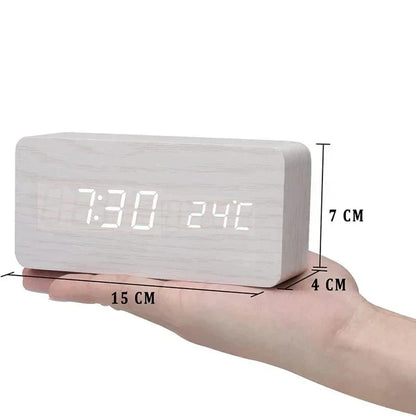 LED Smart Alarm Clock | Modern Wooden Design With Voice Control and A Digital LED Time Display