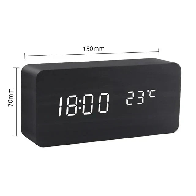 LED Smart Alarm Clock | Modern Wooden Design With Voice Control and A Digital LED Time Display